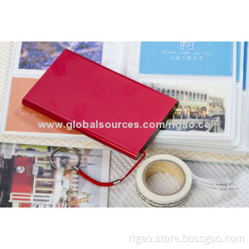 Real capacity 4,000mAh aluminum shell slim size portable power bank